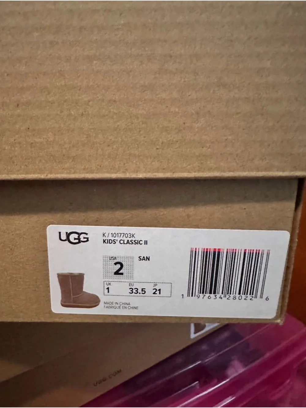 UGG Kids Classic Short Boot - Chestnut/Tan